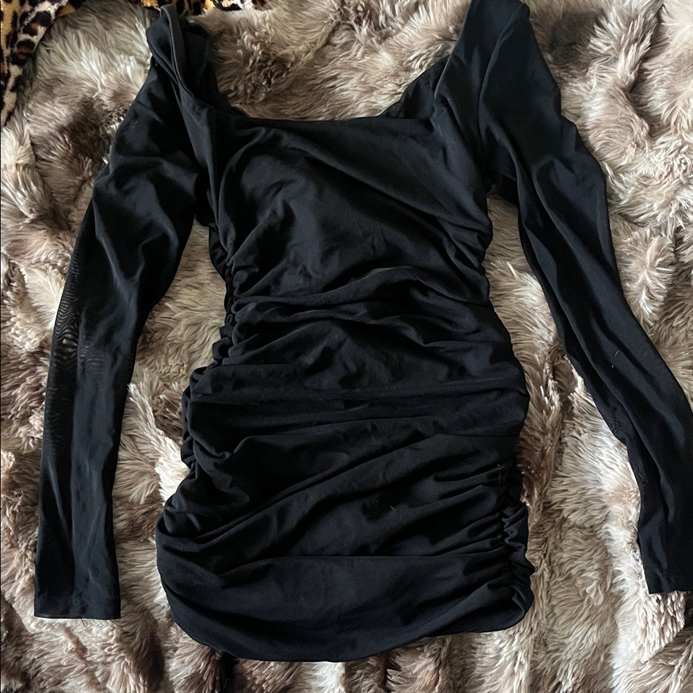 Amazon Black Long Sleeve Dress